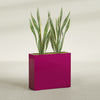 Perth Extra Large Long Rectangle Fiberglass Planter - 48 in x 16 in x 42 in - Gloss Eggplant - Gloss Eggplant,48 in x 16 in x 42 in
