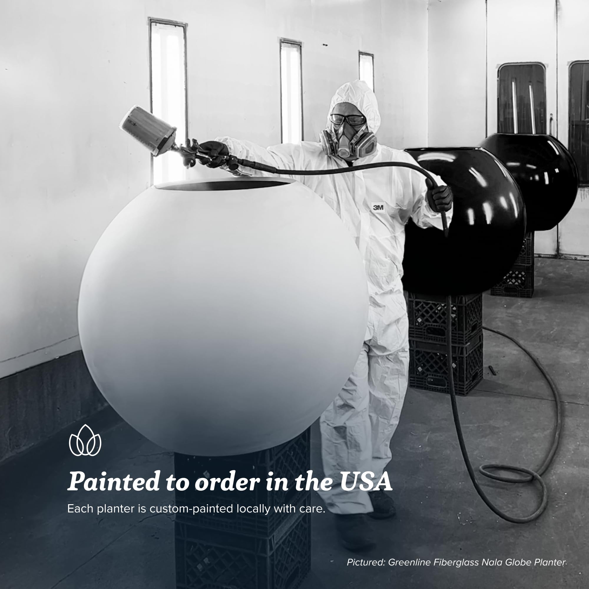 Wannsee Extra Large Round Fiberglass Planter - 50 in x 50 in x 44 in - Satin Green - Satin Green,50 in x 50 in x 44 in