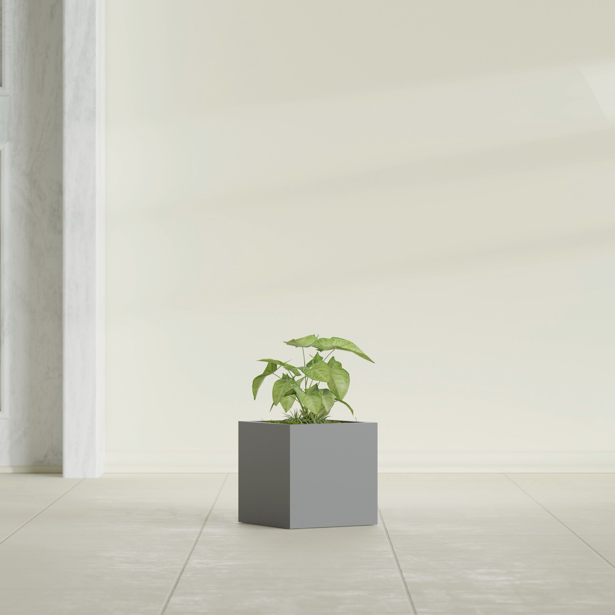 Monaco Square - 7in x 7in x 7 - Metallic Gunmetal - Metallic Gunmetal,7 in x 7 in x 7 in