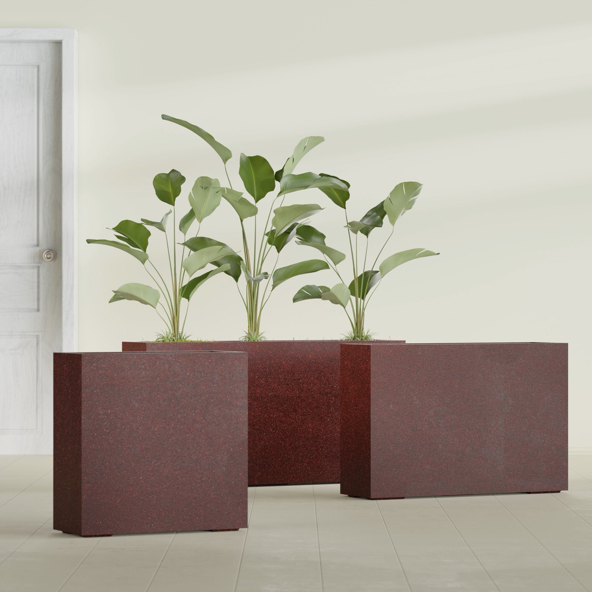 10"-Wide Rectangle - 48in x 10in x 24in - Weathered Steel - Rust - Weathered Steel - Rust,48 in x 10 in x 24 in