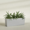 Panama Extra Large Long Rectangle Fiberglass Planter - 48 in x 12 in x 18 in - Metallic Silver - Metallic Silver,48 in x 12 in x 18 in