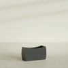 Seoul Large Curved Abstract Fiberglass Planter - 32 in x 12 in x 18 in - Matte Charcoal - Matte Charcoal,32 in x 12 in x 18 in