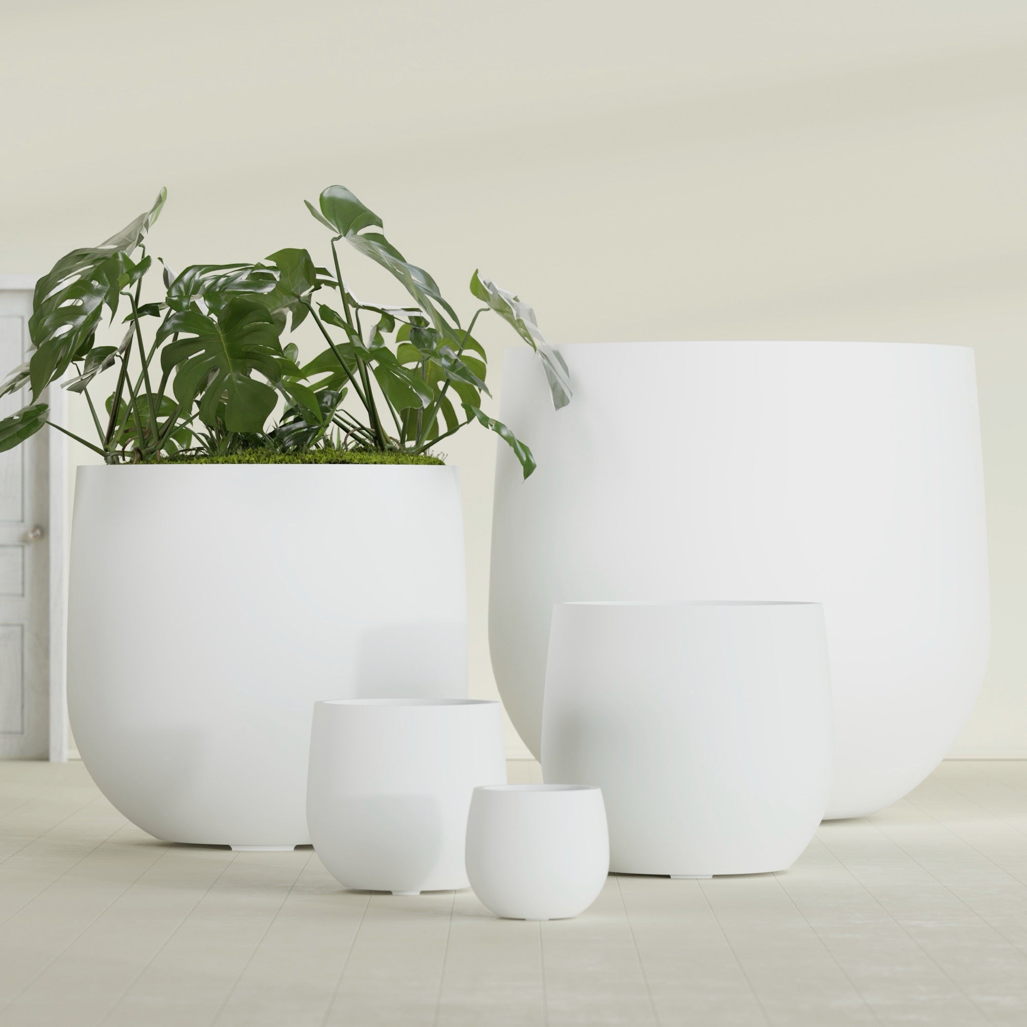 Westfield - 19in diam. x 18in - Matte White - Matte White,19 in diam. x 18 in H