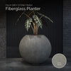 Orbo Globe Sphere Planter – Grey Stone Finish – Fiberglass Indoor/Outdoor and Weather-Resistant Round Planter (23.5" D x 21" H Exterior, 23.2" D x 20.5" H Interior) - Grey Stone,23.5 in x 23.5 in x 21 in - Grey Stone,23.5 in x 23.5 in x 21 in - Grey  - Grey Stone,23.6 in diam. x 21.1 in
