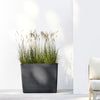 Paris with Wheels Large Rectangle Planter - 33.5 in x 15.5 in x 26 in - Dark Grey - Dark Grey,33.5 in x 15.5 in x 26 in