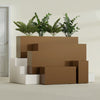 Hollywood Large Narrow Rectangle Fiberglass Planter - 36 in x 12 in x 24 in - Metallic Bronze - Metallic Bronze,36 in x 12 in x 24 in