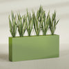Delray Extra Large Long Rectangle Fiberglass Planter - 72 in x 12 in x 32 in - Satin Green - Satin Green,72 in x 12 in x 32 in