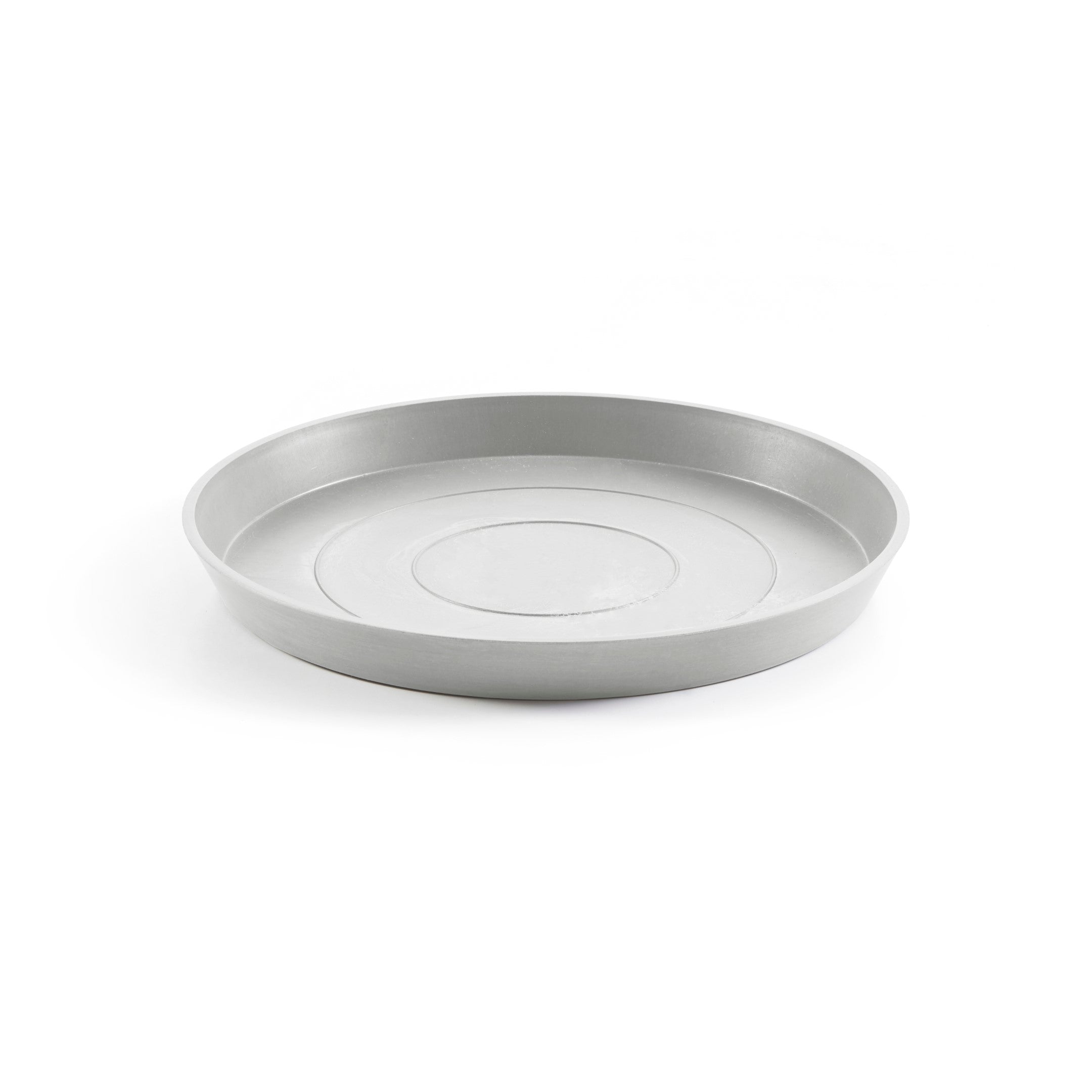 Small Round Saucer - 20 in x 20 in x 1.5 in - White Grey - White Grey,20 in x 20 in x 1.5 in