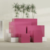 Brisbane Large Rectangle Fiberglass Planter - 24 in x 24 in x 32 in - Gloss Pink Violet - Gloss Pink Violet,24 in x 24 in x 32 in