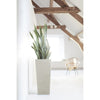 Rotterdam Medium Tall Square Planter - 12.6 in x 12.6 in x 27.5 in - White Grey - White Grey,12.5 in x 12.5 in x 27.5 in,Planter Only