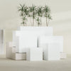 Brisbane Large Rectangle Fiberglass Planter - 24 in x 24 in x 32 in - Matte White - Matte White,24 in x 24 in x 32 in