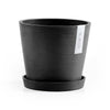 Amsterdam Small Round Planter - 8 in x 8 in x 7 in - Planter + Saucer - Dark Grey - Dark Grey,8 in x 8 in x 7 in,Planter + Saucer