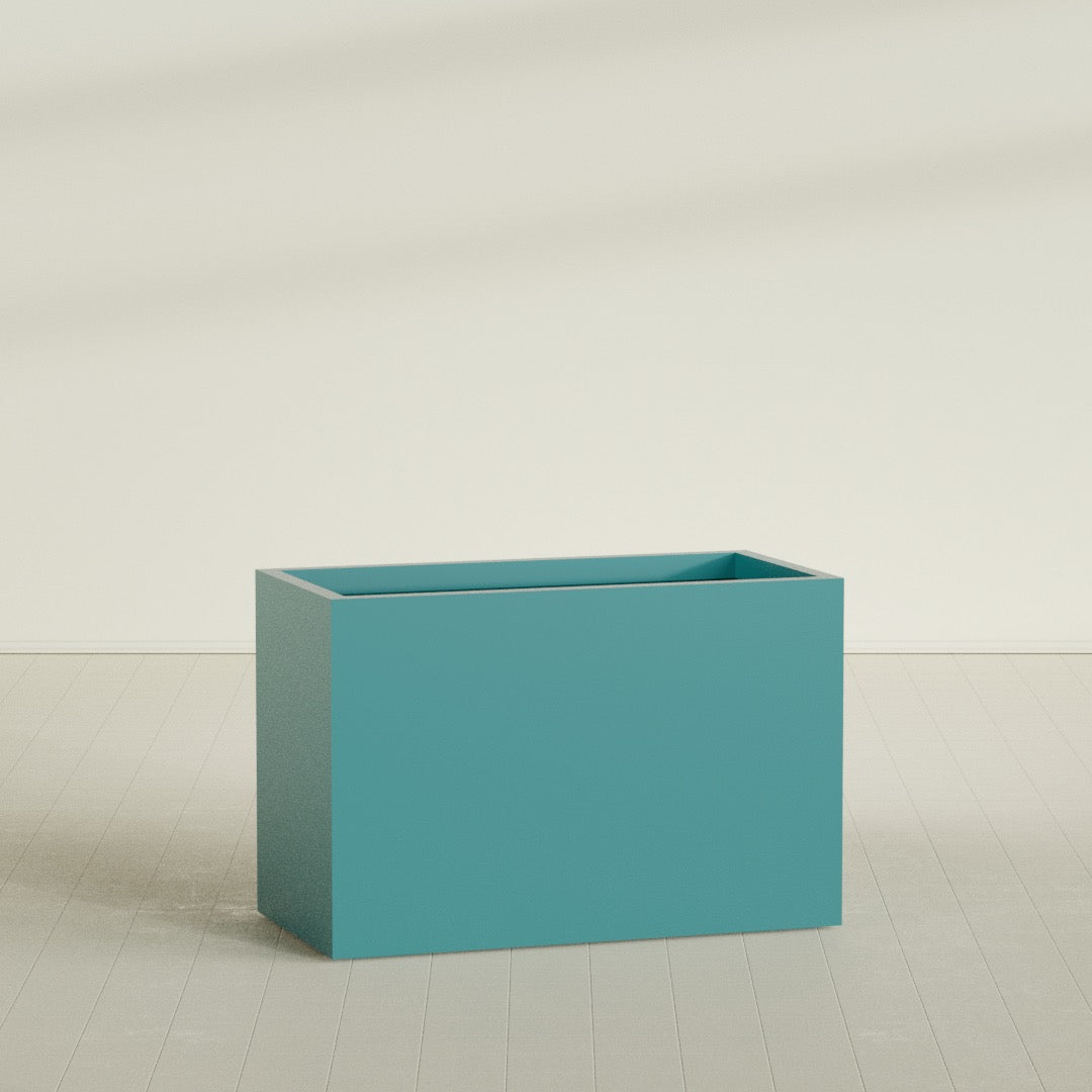Brisbane Extra Large Long Rectangle Fiberglass Planter - 48 in x 24 in x 32 in - Satin Sea Foam - Satin Sea Foam,48 in x 24 in x 32 in