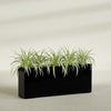 Hollywood Extra Large Narrow Rectangle Fiberglass Planter - 60 in x 12 in x 24 in - Gloss Black - Gloss Black,60 in x 12 in x 24 in
