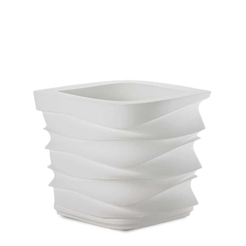 Eye Ain't Medium Abstract Plastic Planter - 26 in x 26 in x 18.75 in - Alpine White - Alpine White,26 in x 26 in x 18.75 in