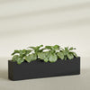 Miami Extra Large Narrow Rectangle Fiberglass Planter - 72 in x 12 in x 18 in - Matte Black - Matte Black,72 in x 12 in x 18 in