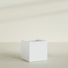 Montroy Large Cube Square Fiberglass Planter - 36 in x 36 in x 36 in - Matte White - Matte White,36 in x 36 in x 36 in