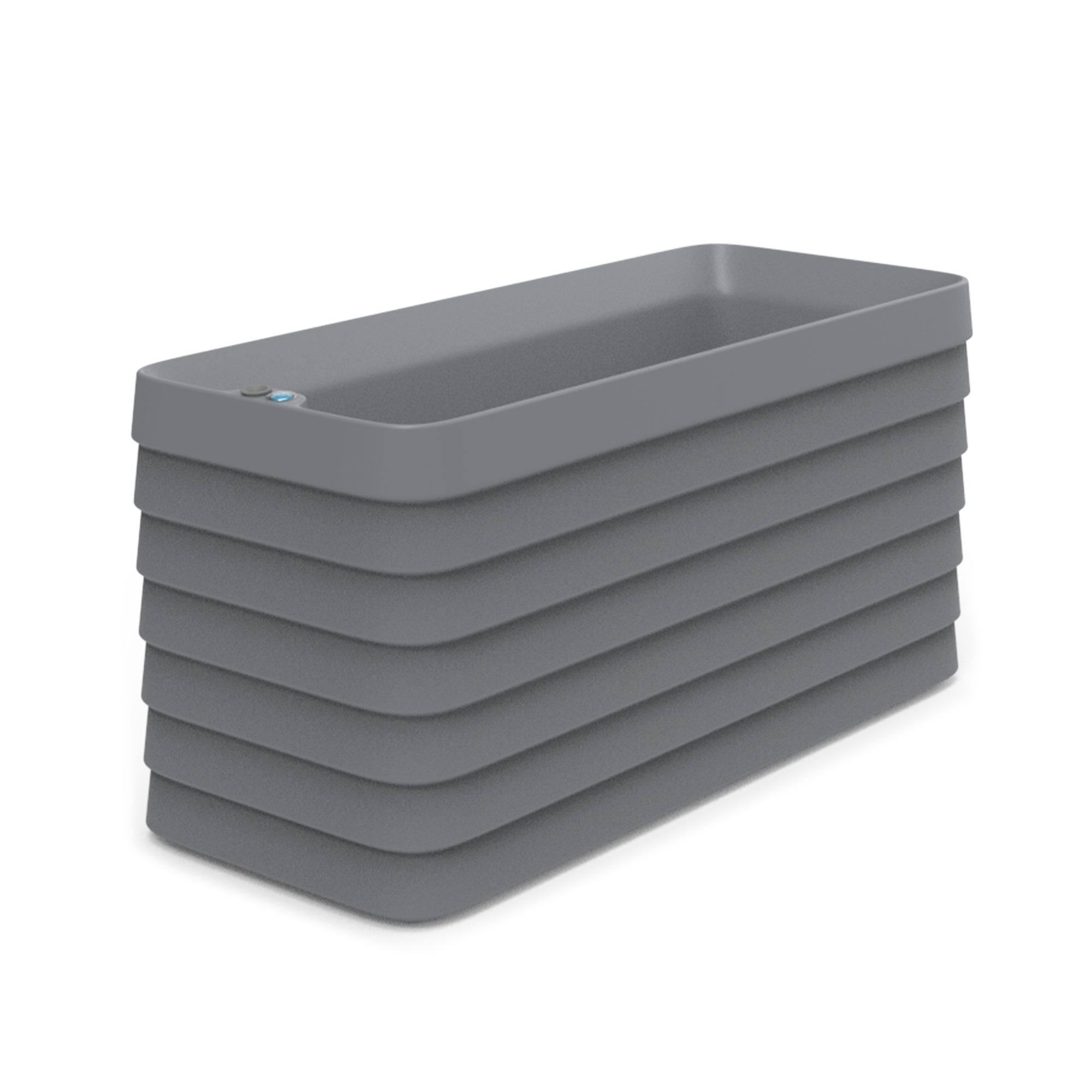 Slat Rectangle with TruDrop™ Self-Watering - 46.6in x 19in x 22.8in - Slate - Slate,46.6in x 19in x 22.8in