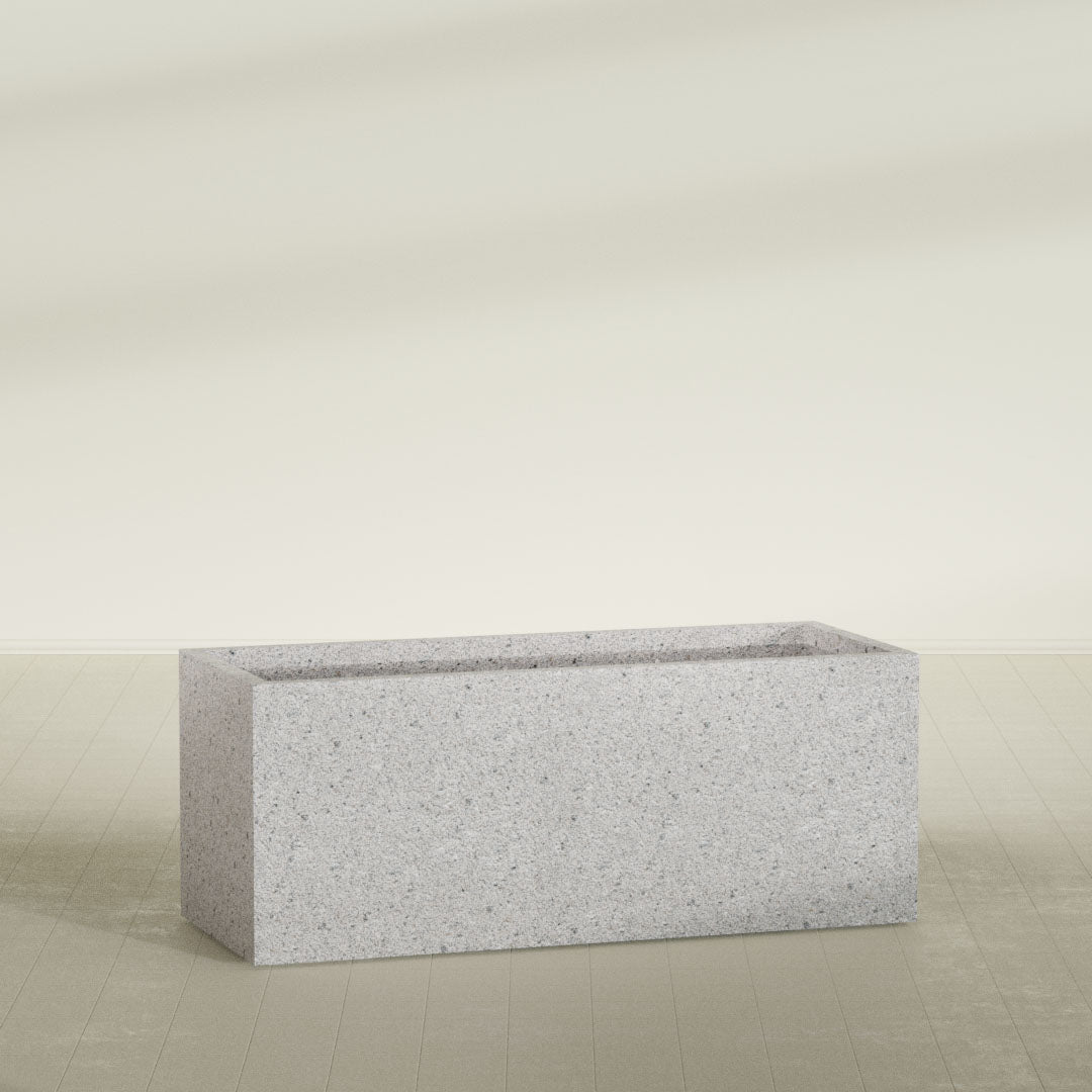 ProTone Fiberglass Premium Finish Extra Large Rectangle Planter - 60 in x 24 in x 24 in - StoneLight - Pearlstone - StoneLight - Pearlstone,60 in x 24 in x 24 in