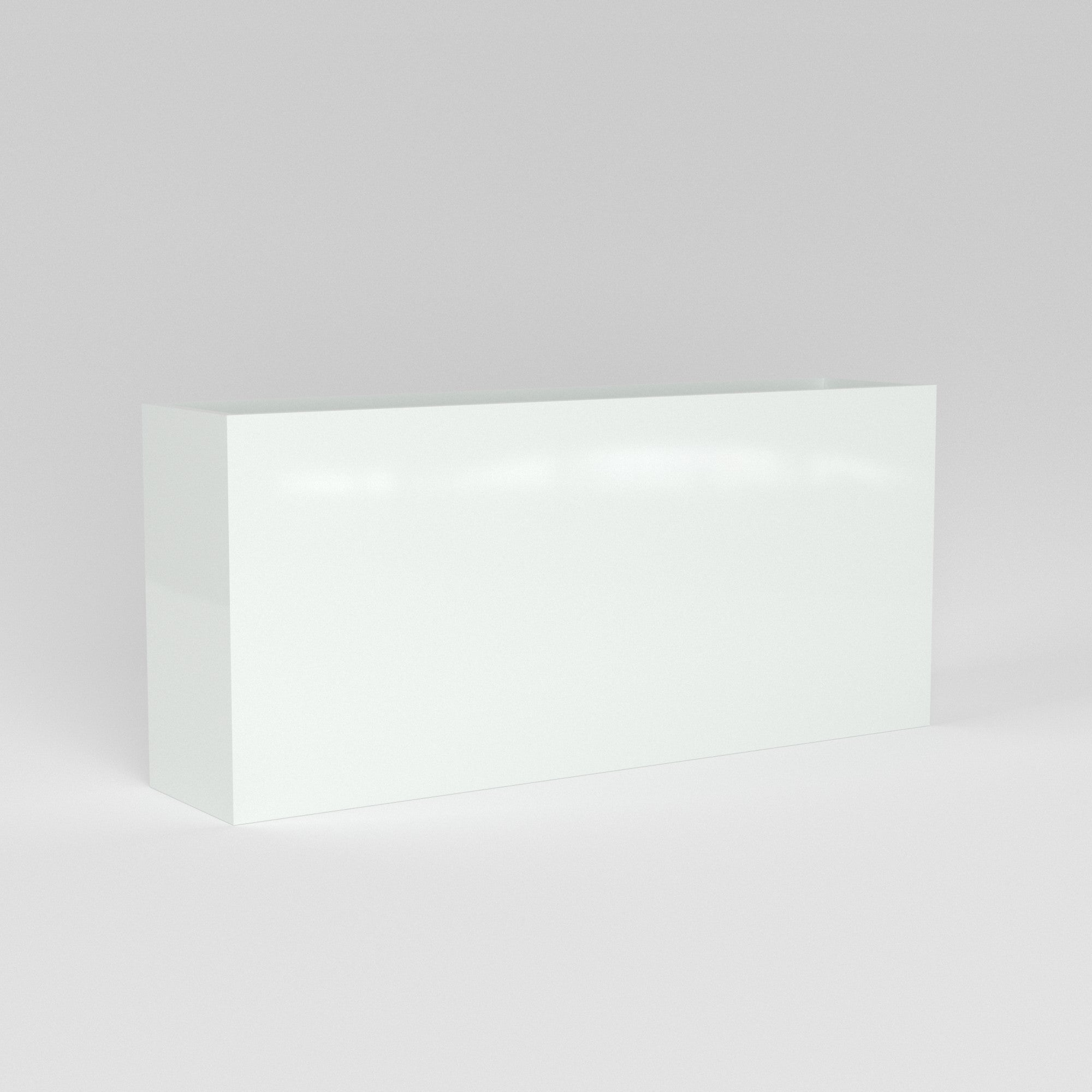 Potsdam Large Tall Rectangle Fiberglass Planter - 16 in x 16 in x 32 in - Gloss White - Gloss White,16 in x 16 in x 32 in