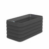 Slat Rectangle with TruDrop™ Self-Watering - 35.8in x 17.9in x 16.5in - Caviar Black - Caviar Black,35.8in x 17.9in x 16.5in