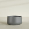 Short Hayden Medium Round Fiberglass Planter - 20 in x 20 in x 10 in - Metallic Gunmetal - Metallic Gunmetal,20 in x 20 in x 10 in