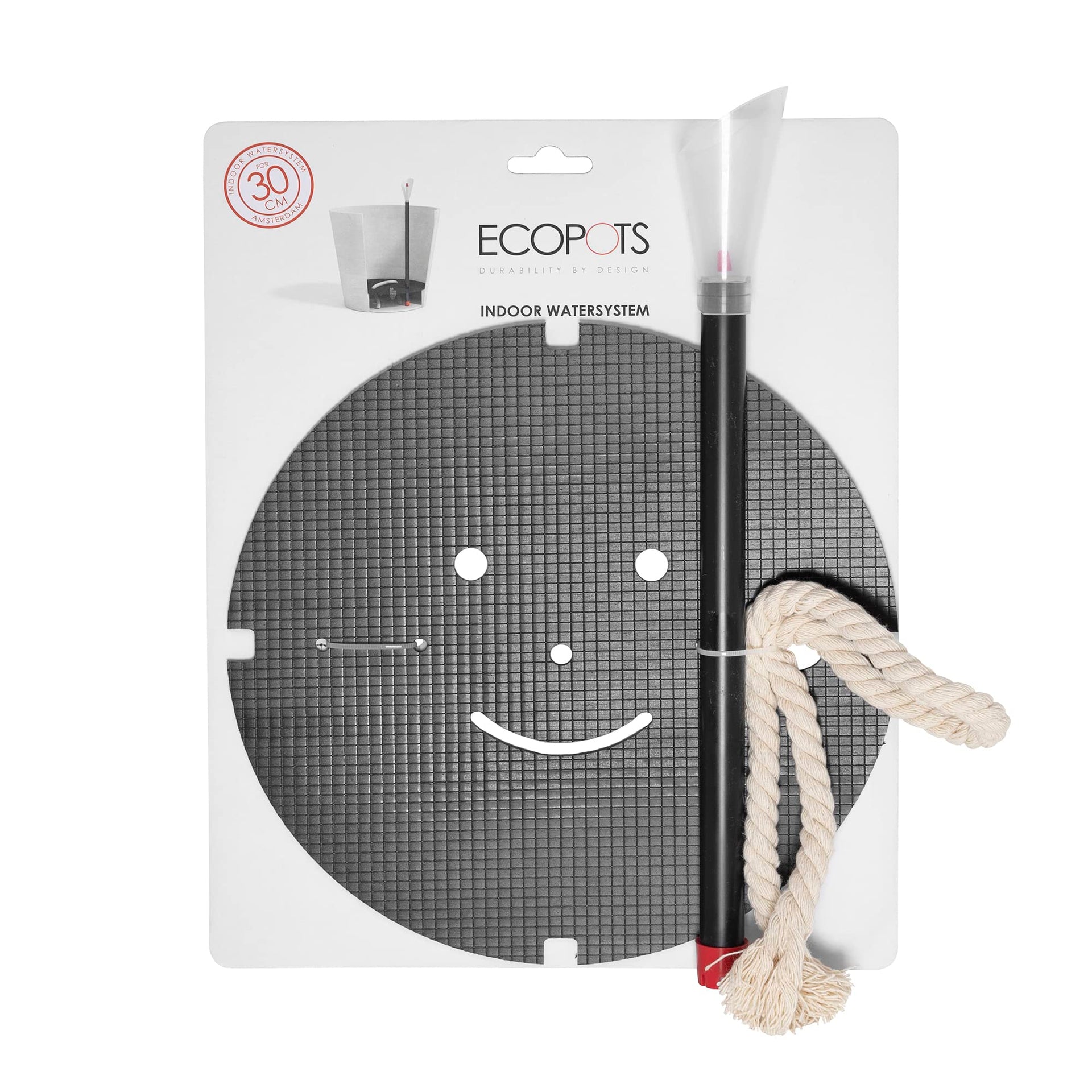 Indoor Self-Watering System 11.8 in x 11.8 in x 1 in - Compatible with 12" Amsterdam - Black,11.8 in x 11.8 in x 1 in