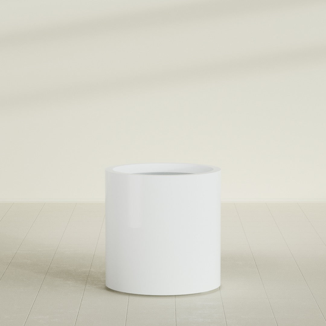 Rio Grande Medium Round Fiberglass Planter - 22 in x 22 in x 22 in - Matte White - Matte White,22 in x 22 in x 22 in