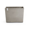 Paris with Wheels Large Rectangle Planter - 33.5 in x 15.5 in x 26 in - Taupe - Taupe,33.5 in x 15.5 in x 26 in