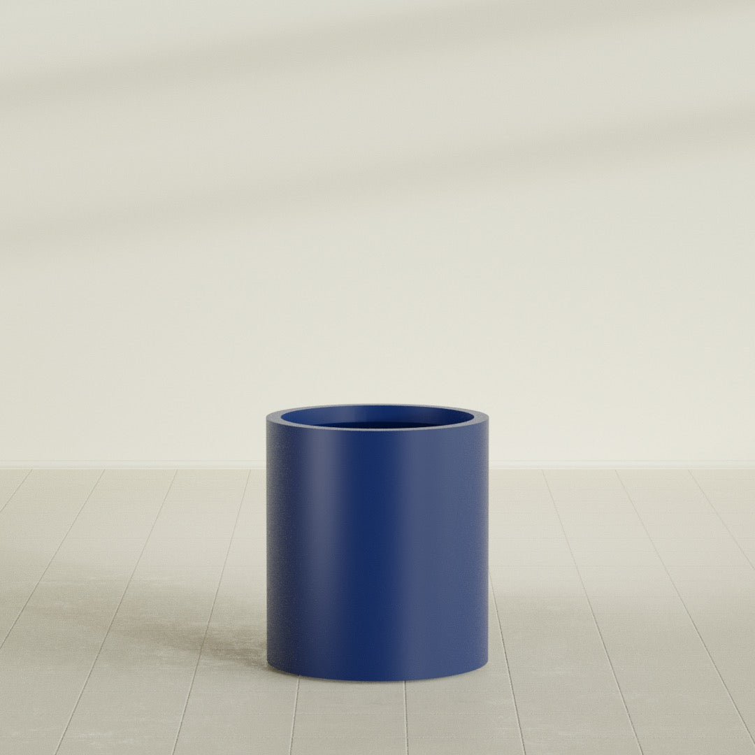 Rio Grande Medium Round Fiberglass Planter - 18 in x 18 in x 20 in - Matte Cobalt Blue - Matte Cobalt Blue,18 in x 18 in x 20 in