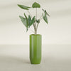 Saint Tropez Large Tall Round Fiberglass Planter - 16 in x 16 in x 38 in - Satin Green - Satin Green,16 in x 16 in x 38 in