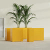 Perth Extra Large Long Rectangle Fiberglass Planter - 48 in x 16 in x 42 in - Gloss Saffron - Gloss Saffron,48 in x 16 in x 42 in