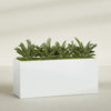 Brisbane Extra Large Long Rectangle Fiberglass Planter - 72 in x 24 in x 32 in - Matte White - Matte White,72 in x 24 in x 32 in