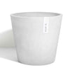 Amsterdam Medium Round Planter - 23.5 in x 23.5 in x 21.5 in - White Grey - White Grey,23.5 in x 23.5 in x 21.5 in,Planter Only