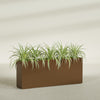 Hollywood Extra Large Narrow Rectangle Fiberglass Planter - 60 in x 12 in x 24 in - Metallic Bronze - Metallic Bronze,60 in x 12 in x 24 in