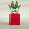 Darwin Large Rectangle Fiberglass Planter - 36 in x 24 in x 42 in - Gloss Red - Gloss Red,36 in x 24 in x 42 in