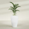 Bara Jar Large Round Fiberglass Planter - 24 in x 24 in x 37 in - Gloss White - Gloss White,24 in x 24 in x 37 in