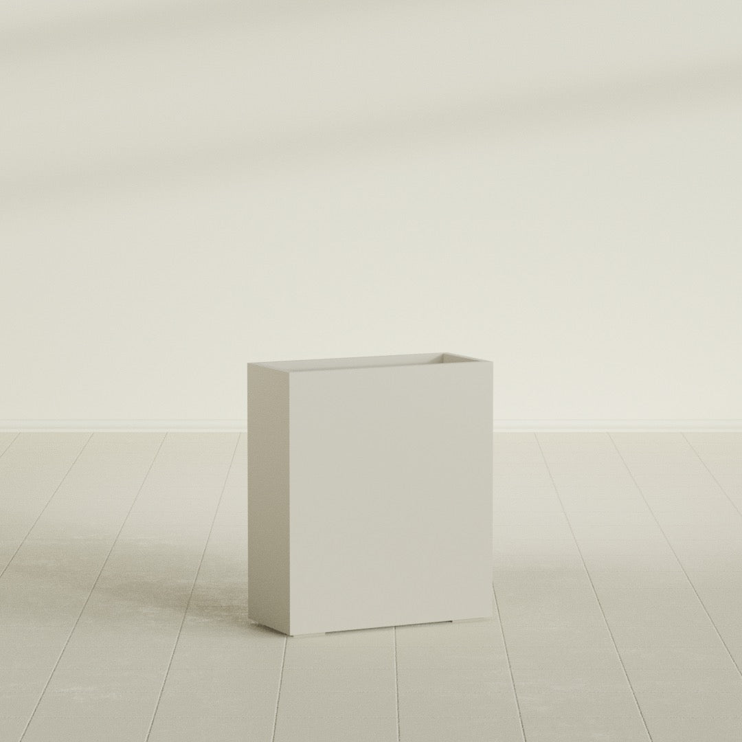Perth Large Tall Rectangle Fiberglass Planter - 36 in x 16 in x 42 in - Satin Beige - Satin Beige,36 in x 16 in x 42 in
