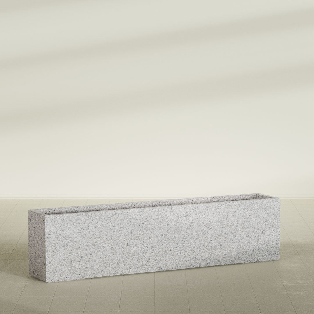 ProTone Fiberglass Premium Finish Extra Large Rectangle Planter - 72 in x 12 in x 18 in - StoneLight - Pearlstone - StoneLight - Pearlstone,72 in x 12 in x 18 in