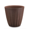 Pleat Ribbed Medium Round Plastic Planter - 23 in x 23 in x 27 in - Bark - Bark,23 in x 23 in x 27 in