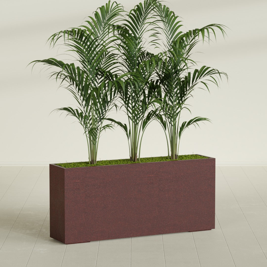 16"-Wide Rectangle - 72in x 16in x 32in - Weathered Steel - Rust - Weathered Steel - Rust,72 in x 16 in x 32 in