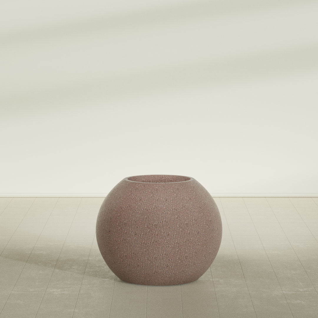 ProTone Fiberglass Premium Finish Globe Sphere Planter - 30 in x 30 in x 24 in - StoneLight - Sunstone - StoneLight - Sunstone,30 in x 30 in x 25 in