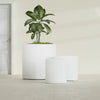 Rio Grande Large Round Fiberglass Planter - 30 in x 30 in x 32 in - Matte White - Matte White,30 in x 30 in x 32 in