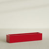 Cuba Extra Large Long Rectangle Fiberglass Planter - 60 in x 14 in x 12 in - Gloss Red - Gloss Red,60 in x 14 in x 12 in