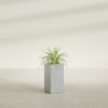 Hollywood Medium Rectangle Fiberglass Planter - 12 in x 12 in x 24 in - Metallic Silver - Metallic Silver,12 in x 12 in x 24 in
