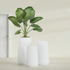 Saigon Large Tapered Round Planter - 16 in x 21 in x 36 in - Matte White - Matte White,16.4 in x 20.7 in x 36 in