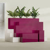 Hollywood Extra Large Narrow Rectangle Fiberglass Planter - 60 in x 12 in x 24 in - Gloss Eggplant - Gloss Eggplant,60 in x 12 in x 24 in