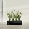 Tiergarden Large Long Over The Railing Rectangle Fiberglass Planter - 36 in x 12 in x 10 in - Gloss Black - Gloss Black,36 in x 12 in x 10 in