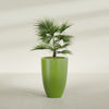 Brannan Large Round Fiberglass Planter - 24 in x 24 in x 35 in - Satin Green - Satin Green,24 in x 24 in x 35 in