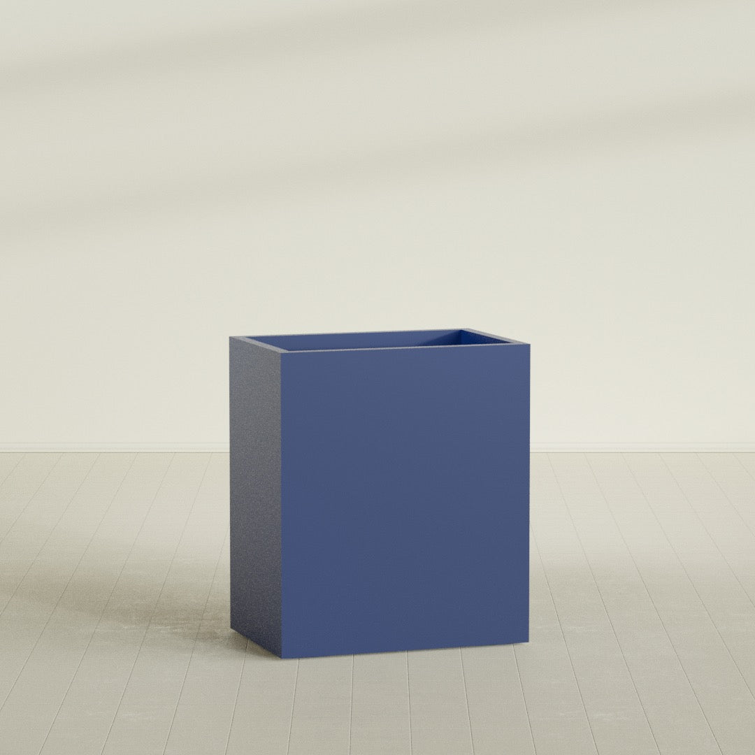 Darwin Large Rectangle Fiberglass Planter - 36 in x 24 in x 42 in - Matte Cobalt Blue - Matte Cobalt Blue,36 in x 24 in x 42 in